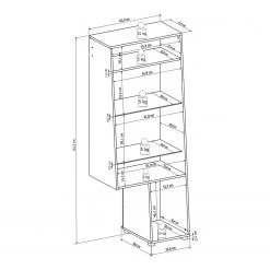 Loftscape Ensemble meubles TV Moitin (4 éléments) - Noir brillant / Noir -Meubles de salon Soldes 1000171354 190424 07580400281 GALLERYIMAGES P000000001000171354