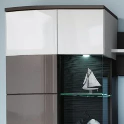 Loftscape Ensemble meubles TV Intento (4 éléments) - Blanc brillant / anthracite -Meubles de salon Soldes 1000171358 190424 07580500309 GALLERYIMAGES P000000001000171358