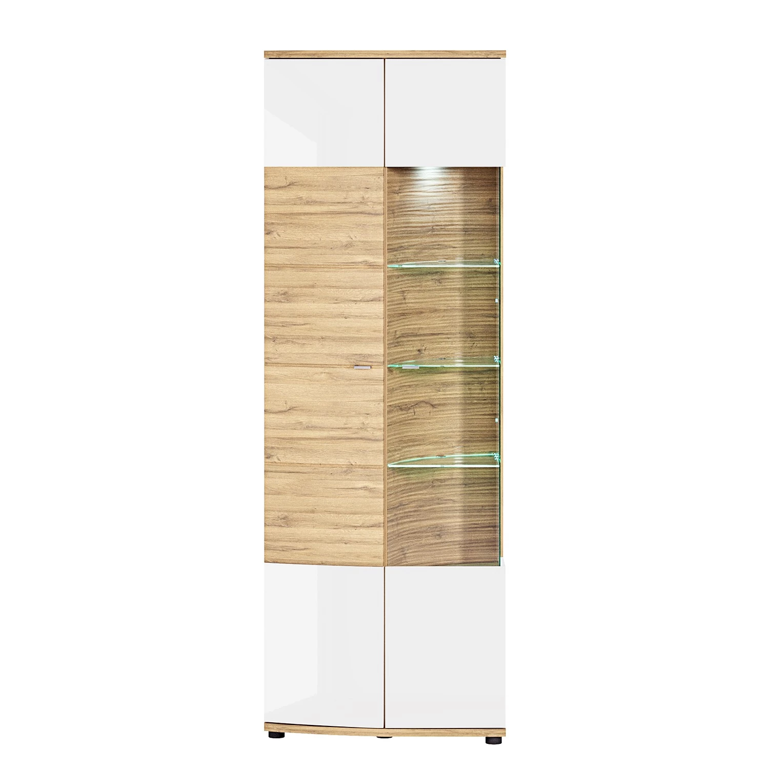 Loftscape Ensemble meubles TV Jaguare (4 éléments) - Blanc brillant / Imitation chêne Ribbeck 7 Loftscape Ensemble meubles TV Jaguare (4 éléments) - Blanc brillant / Imitation chêne Ribbeck – Image 5