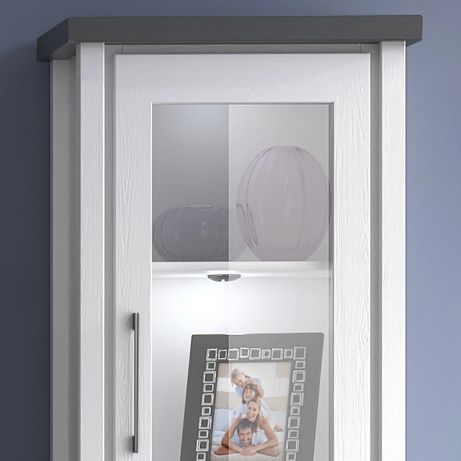 Ridgevalley Vitrine Touros II - Pin massif - Pin blanc / Gris 6 Ridgevalley Vitrine Touros II - Pin massif - Pin blanc / Gris – Image 4