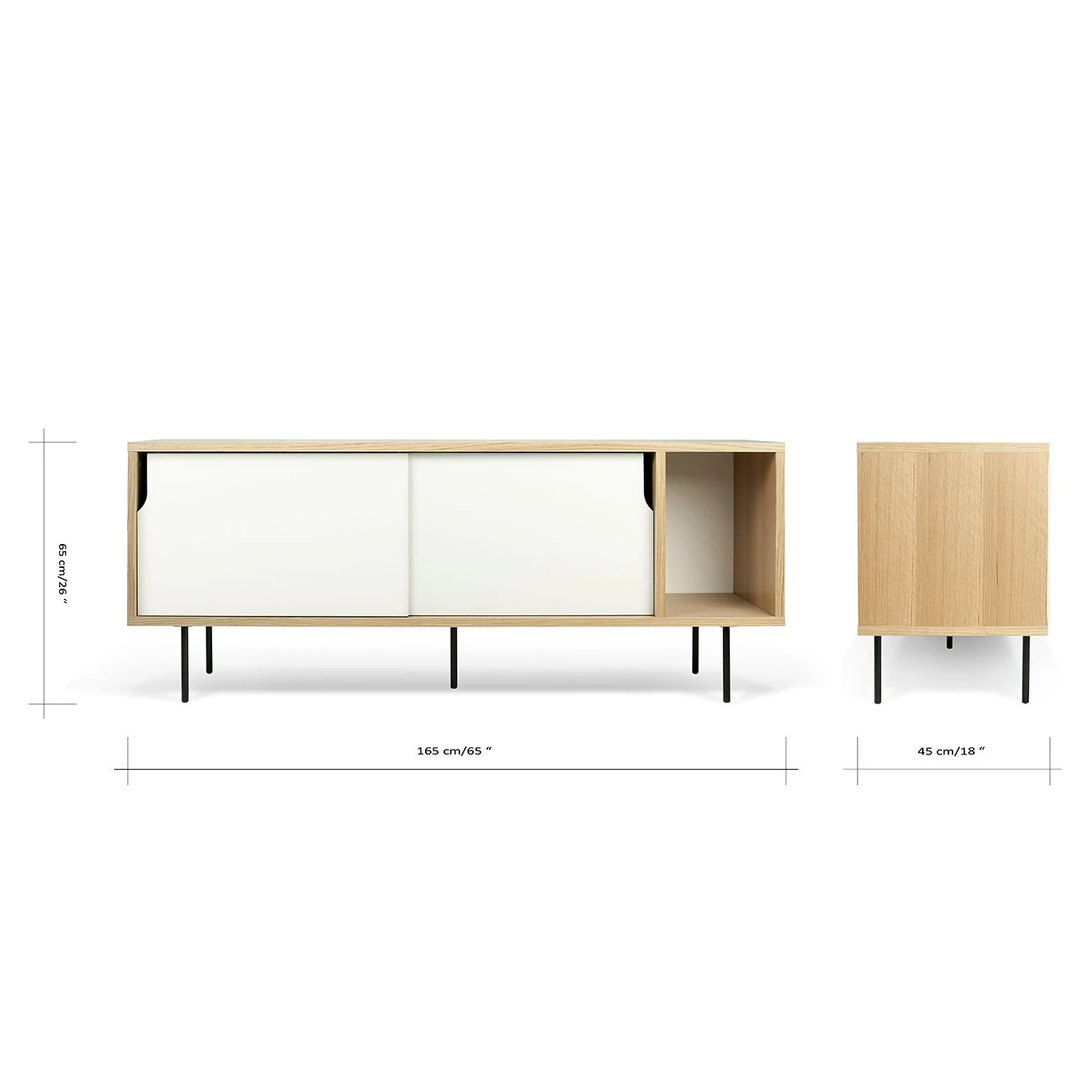 Temahome Buffet Noa II - Blanc - Chêne 9 Temahome Buffet Noa II - Blanc - Chêne – Image 7