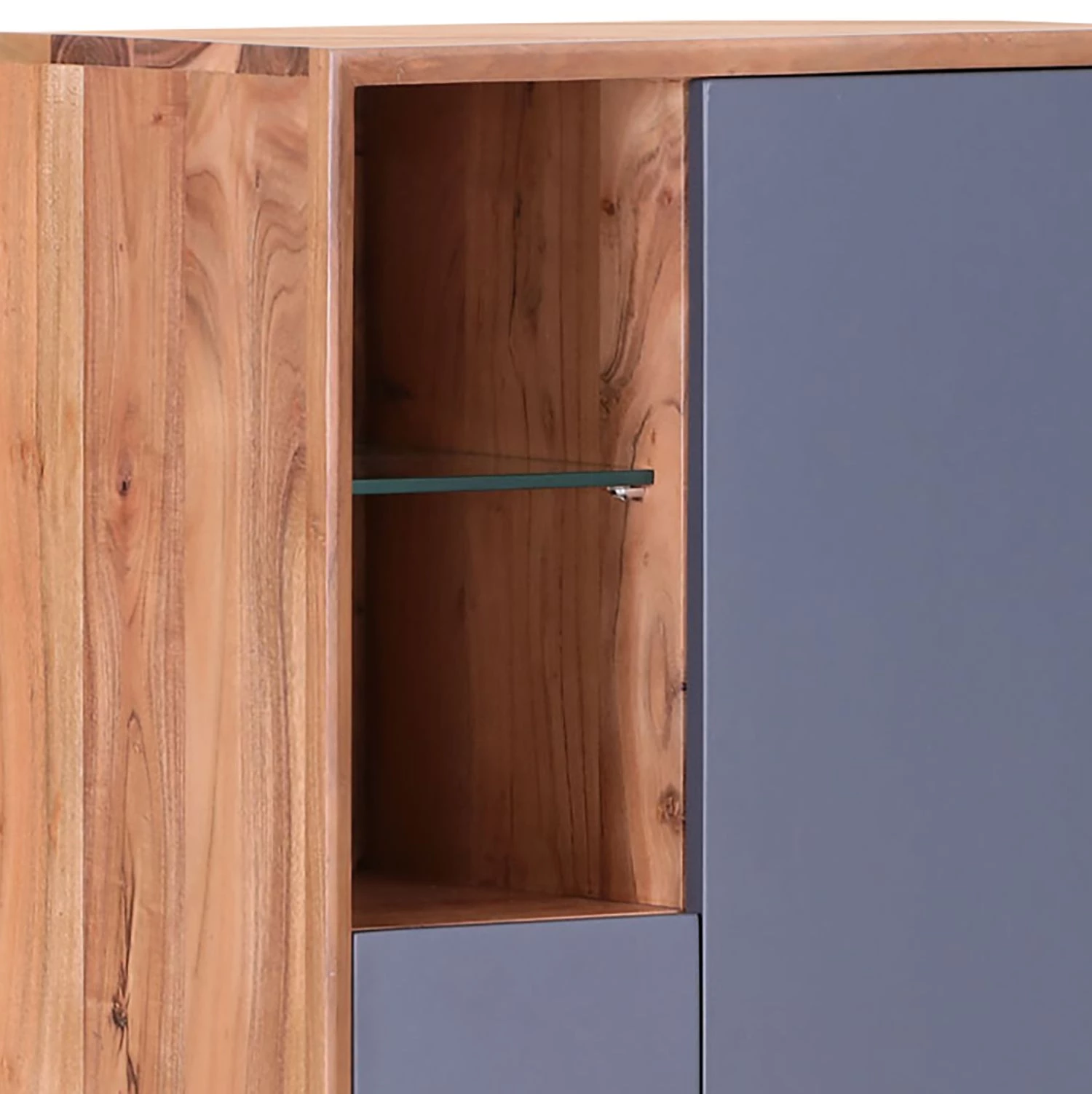 Naturoo Buffet haut Kadena I - Partiellement en acacia massif - Anthracite / Acacia naturel 5 Naturoo Buffet haut Kadena I - Partiellement en acacia massif - Anthracite / Acacia naturel – Image 3