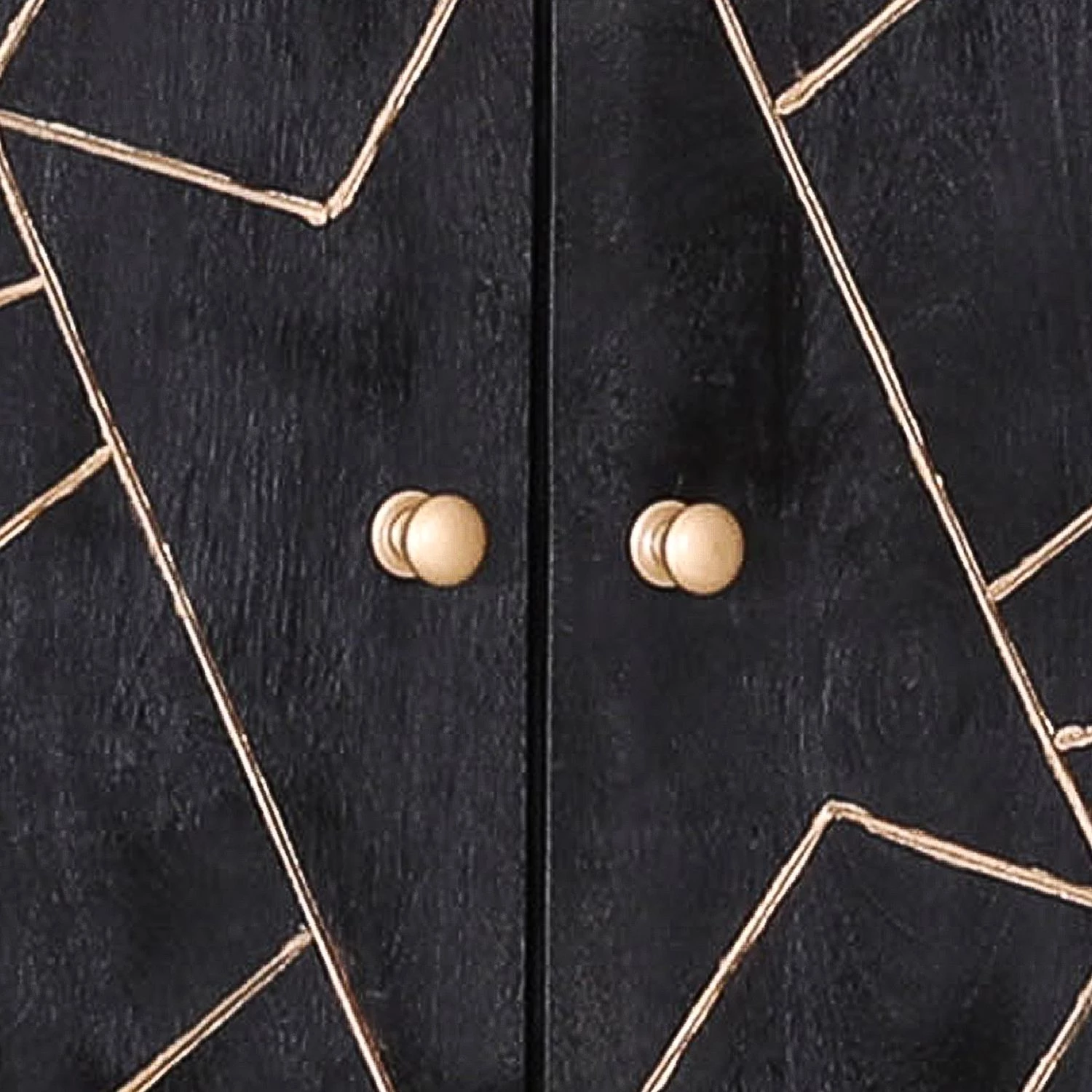 Jack & Alice Commode Towa II - Acacia massif / Métal - Noir / Or 6 Jack & Alice Commode Towa II - Acacia massif / Métal - Noir / Or – Image 4