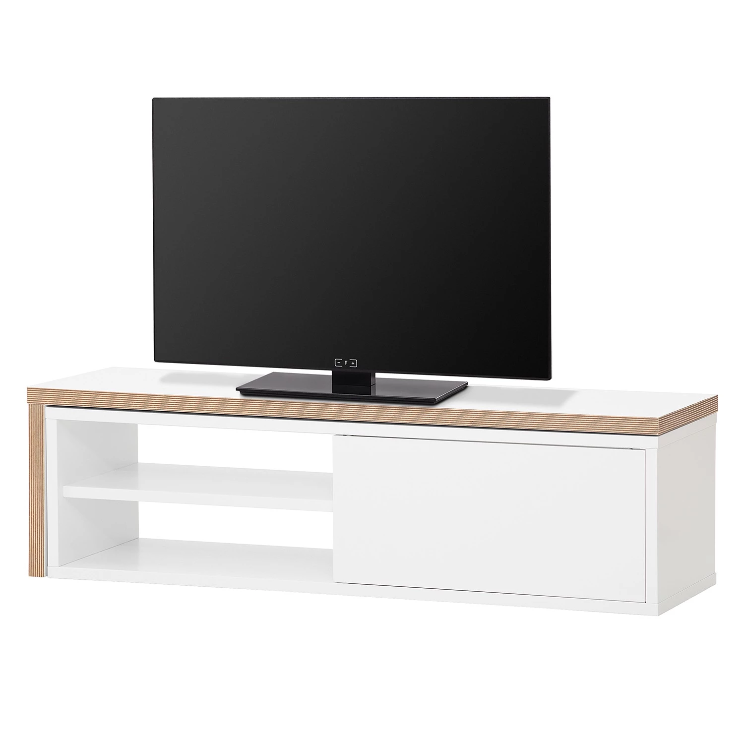 Temahome Meuble TV Echo - blanc / marron clair 3 Temahome Meuble TV Echo - blanc / marron clair