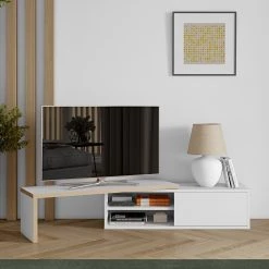 Temahome Meuble TV Echo - blanc / marron clair 17 Temahome Meuble TV Echo - blanc / marron clair -Meubles de salon Soldes 1000173643 190802 12571500005 MOOD DETAILS P000000001000173643 mood