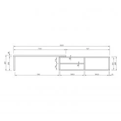 Temahome Meuble TV Echo - blanc / marron clair 21 Temahome Meuble TV Echo - blanc / marron clair -Meubles de salon Soldes 1000173643 190802 12571500009 SKETCH DETAILS P000000001000173643 sketch