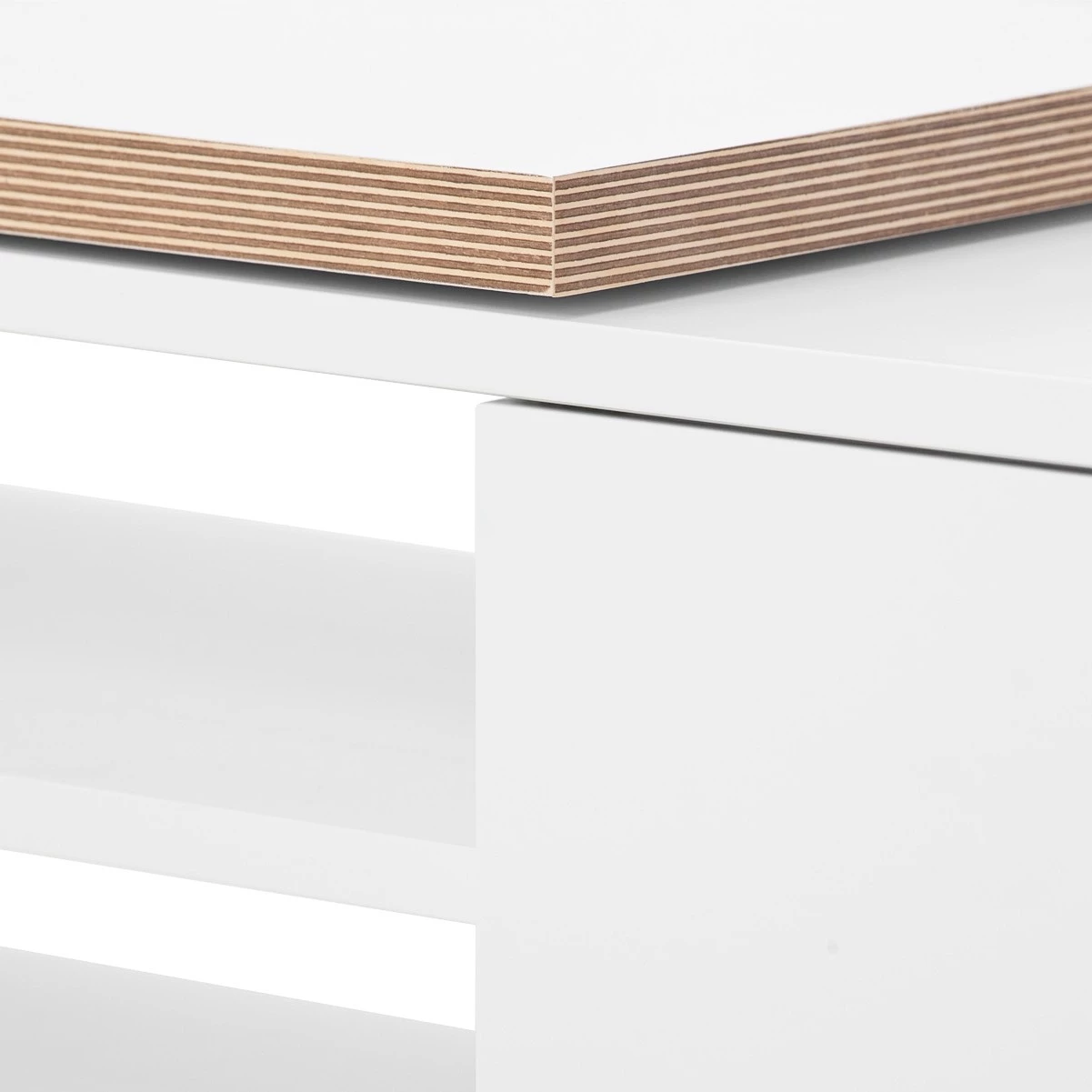 Temahome Meuble TV Echo - blanc / marron clair 13 Temahome Meuble TV Echo - blanc / marron clair – Image 11