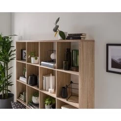 KiYDOO Étagère Shelfy II - Imitation chêne de Sonoma - Largeur : 158 cm -Meubles de salon Soldes 1000173850 191115 18360400029 DETAILS P000000001000173850