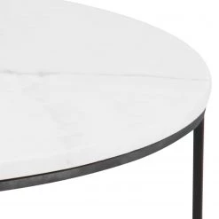 Norrwood Table basse Rocklea I - Marbre / Métal - Marbre blanc / Noir -Meubles de salon Soldes 1000174116 190524 15511900121 GALLERYIMAGES P000000001000174116