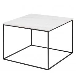 Norrwood Table basse Rocklea II - Marbre / Métal - Marbre blanc / Noir