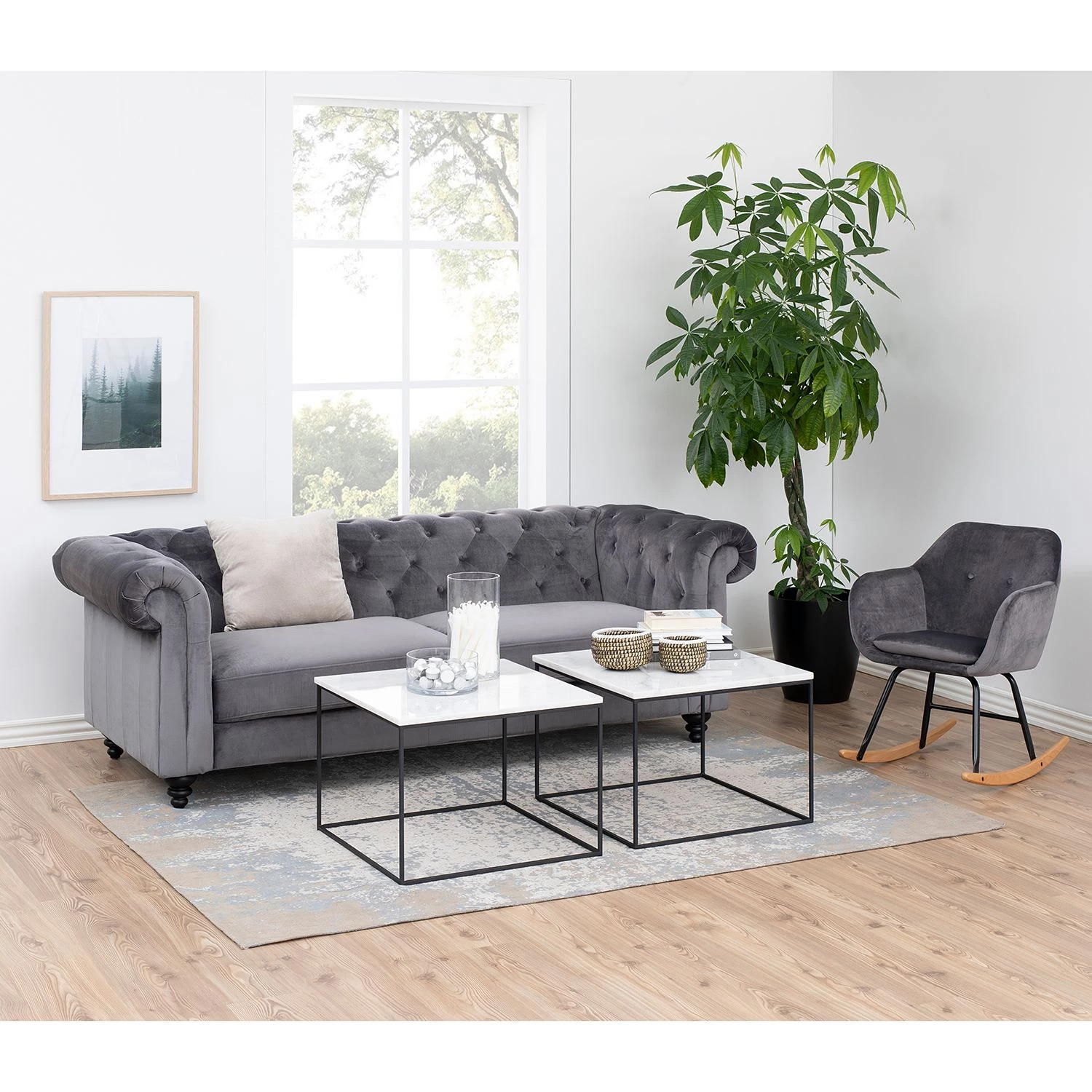 Norrwood Table basse Rocklea II - Marbre / Métal - Marbre blanc / Noir 5 Norrwood Table basse Rocklea II - Marbre / Métal - Marbre blanc / Noir – Image 3