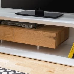 Fredriks Meuble TV Hensies - Blanc mat / Chêne à nœuds -Meubles de salon Soldes 1000174305 200117 07244800004 DETAILS P000000001000174305