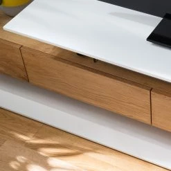 Fredriks Meuble TV Hensies - Blanc mat / Chêne à nœuds -Meubles de salon Soldes 1000174305 200117 07244800005 DETAILS P000000001000174305