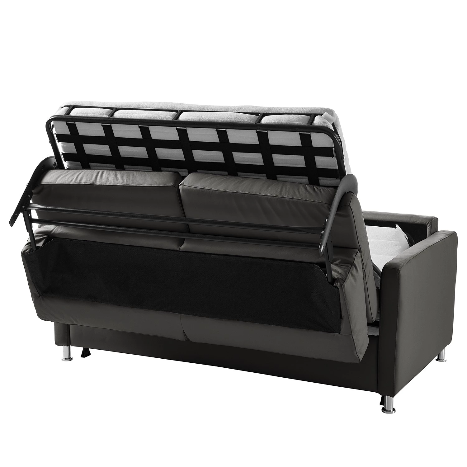 Fredriks Canapé convertible Lierde I - Cuir véritable - Anthracite - Largeur : 155 cm - Avec accoudoirs 8 Fredriks Canapé convertible Lierde I - Cuir véritable - Anthracite - Largeur : 155 cm - Avec accoudoirs – Image 6