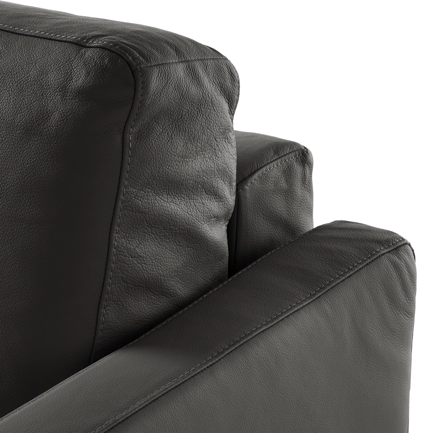 Fredriks Canapé convertible Lierde I - Cuir véritable - Anthracite - Largeur : 155 cm - Avec accoudoirs 12 Fredriks Canapé convertible Lierde I - Cuir véritable - Anthracite - Largeur : 155 cm - Avec accoudoirs – Image 10