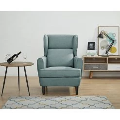 Maison Belfort Fauteuil bergère Boddin I - Tissu - Bleu-gris -Meubles de salon Soldes 1000174671 200930 10054700003 MOOD DETAILS P000000001000174671 mood