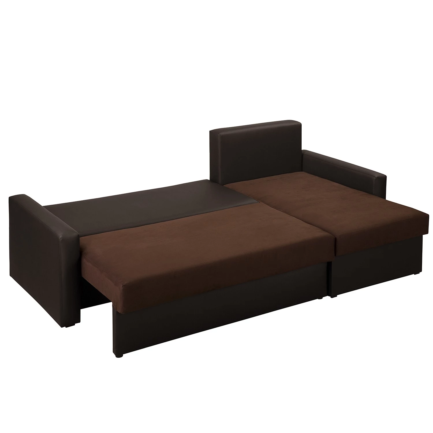 Fredriks Canapé d’angle Kardinya - Imitation cuir / Microfibre - Marron foncé - Méridienne courte à droite (vue de face) 5 Fredriks Canapé d’angle Kardinya - Imitation cuir / Microfibre - Marron foncé - Méridienne courte à droite (vue de face) – Image 3