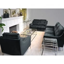 Ridgevalley Canapé Jarinu (2 places) - Tissu - Anthracite -Meubles de salon Soldes 1000175374 190816 10520900031 MOOD DETAILS P000000001000175374 mood