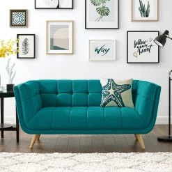 Mørteens Canapé Cameta (2 places) - Tissu - Turquoise -Meubles de salon Soldes 1000176154 190607 15392600015 MOOD GALLERYIMAGES P000000001000176154 mood