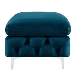 Jack & Alice Repose-pieds Leominster I - Velours - Bleu marine -Meubles de salon Soldes 1000176169 190607 15393900115 GALLERYIMAGES P000000001000176169