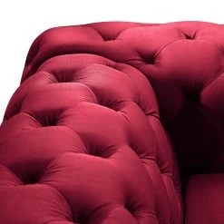 Jack & Alice Canapé d’angle Leominster - Velours - Bordeaux - Méridienne longue à gauche (vue de face) -Meubles de salon Soldes 1000176174 190607 15400300022 GALLERYIMAGES P000000001000176174