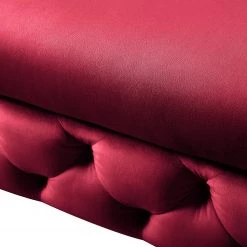 Jack & Alice Canapé d’angle Leominster - Velours - Bordeaux - Méridienne longue à gauche (vue de face) -Meubles de salon Soldes 1000176174 190607 15400300024 GALLERYIMAGES P000000001000176174