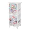 Ridgevalley Commode Razlog - Partiellement en paulownia massif - Blanc / Multicolore - Hauteur : 74 cm -Meubles de salon Soldes 1000176561 190606 11480100058 IMAGE P000000001000176561