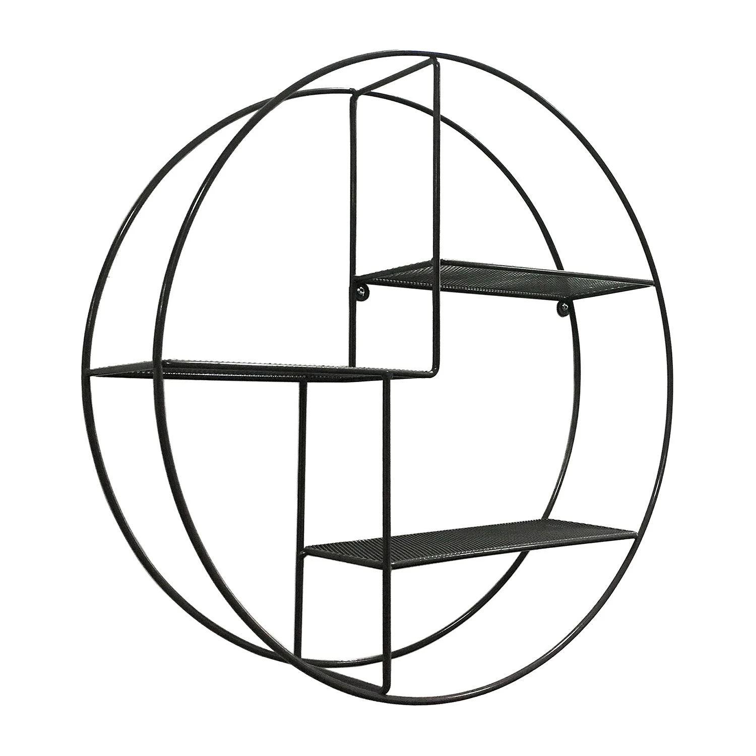 Red Living Étagère murale Petrela - Métal - Noir 3 Red Living Étagère murale Petrela - Métal - Noir