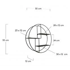 Red Living Étagère murale Petrela - Métal - Noir 11 Red Living Étagère murale Petrela - Métal - Noir -Meubles de salon Soldes 1000176569 190612 11443600004 GALLERYIMAGES P000000001000176569