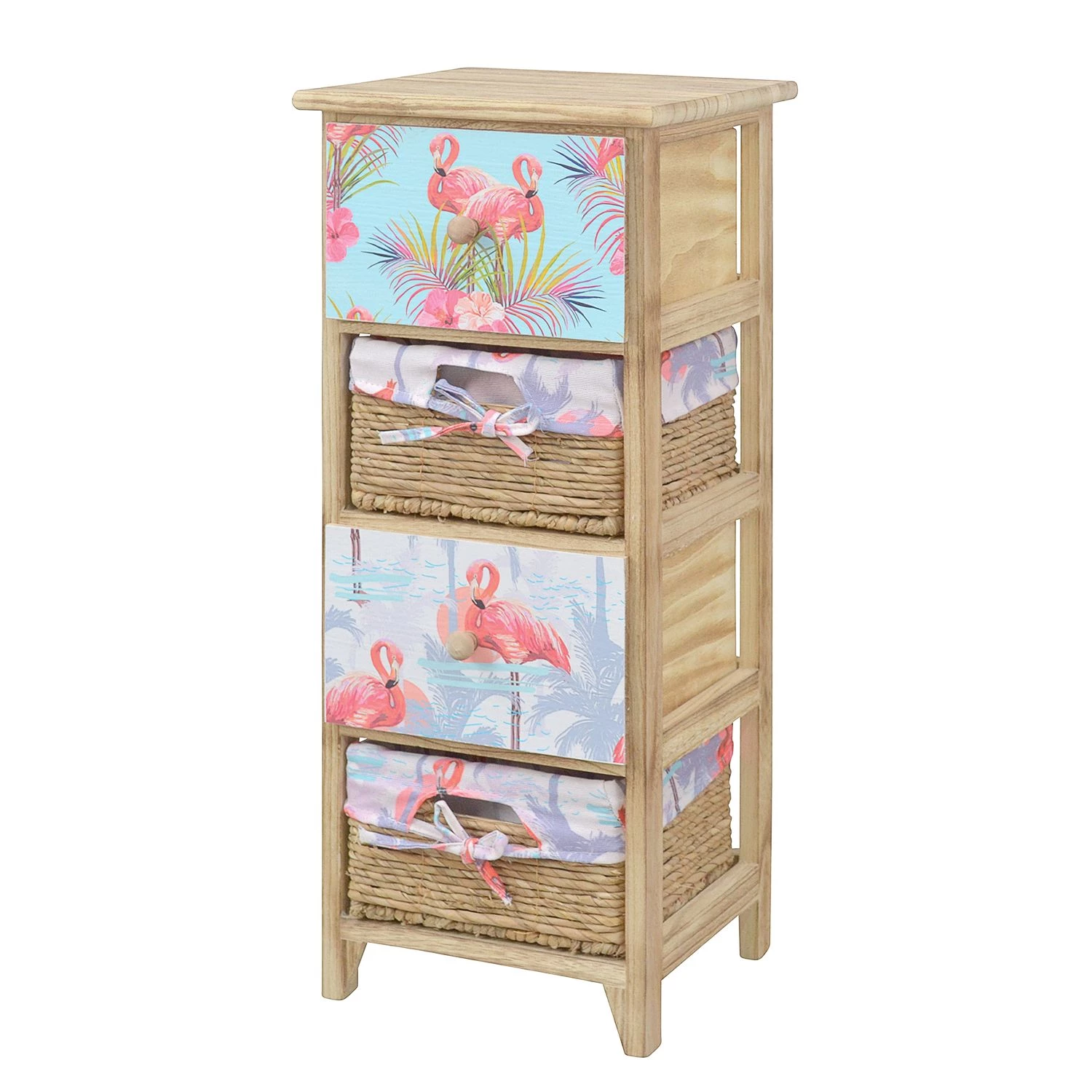 Ridgevalley Commode Dabel - Partiellement en paulownia massif - Marron / Multicolore - Hauteur : 74 cm 3 Ridgevalley Commode Dabel - Partiellement en paulownia massif - Marron / Multicolore - Hauteur : 74 cm