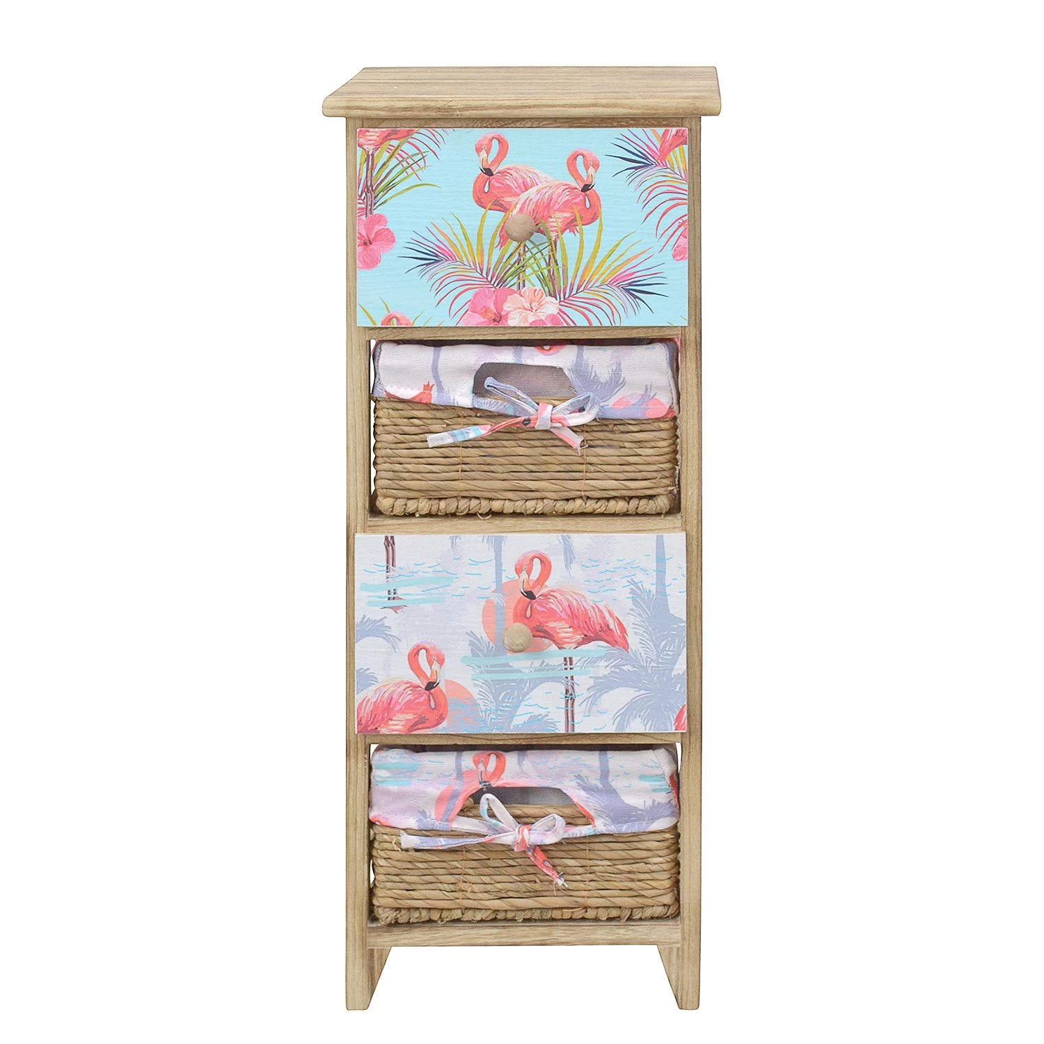 Ridgevalley Commode Dabel - Partiellement en paulownia massif - Marron / Multicolore - Hauteur : 74 cm 4 Ridgevalley Commode Dabel - Partiellement en paulownia massif - Marron / Multicolore - Hauteur : 74 cm – Image 2