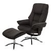 Fredriks Fauteuil de relaxation La Para II - Avec repose-pieds - Microfibre - Gris -Meubles de salon Soldes 1000176581 191125 07411300001 IMAGE P000000001000176581