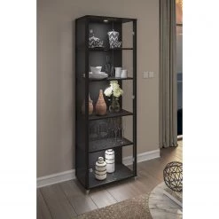 Fredriks Vitrine Exhibit - Éclairage inclus - Noir - Largeur : 58 cm 8 Fredriks Vitrine Exhibit - Éclairage inclus - Noir - Largeur : 58 cm -Meubles de salon Soldes 1000176591 190612 11031700007 MOOD GALLERYIMAGES P000000001000176591 mood