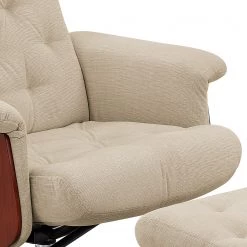 Fredriks Fauteuil de relaxation Roumont - Avec repose-pieds - Microfibre - Crème -Meubles de salon Soldes 1000176597 191223 09222100005 DETAILS P000000001000176597
