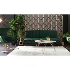 Jack & Alice Canapé convertible Lemming - Velours - Vert foncé -Meubles de salon Soldes 1000176644 200406 16214400001 MOOD DETAILS P000000001000176644 mood