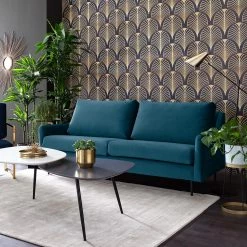 Fredriks Canapé Kenten II (2 places) - Velours - Bleu marine -Meubles de salon Soldes 1000176646 200408 14154300001 MOOD DETAILS P000000001000176646 mood