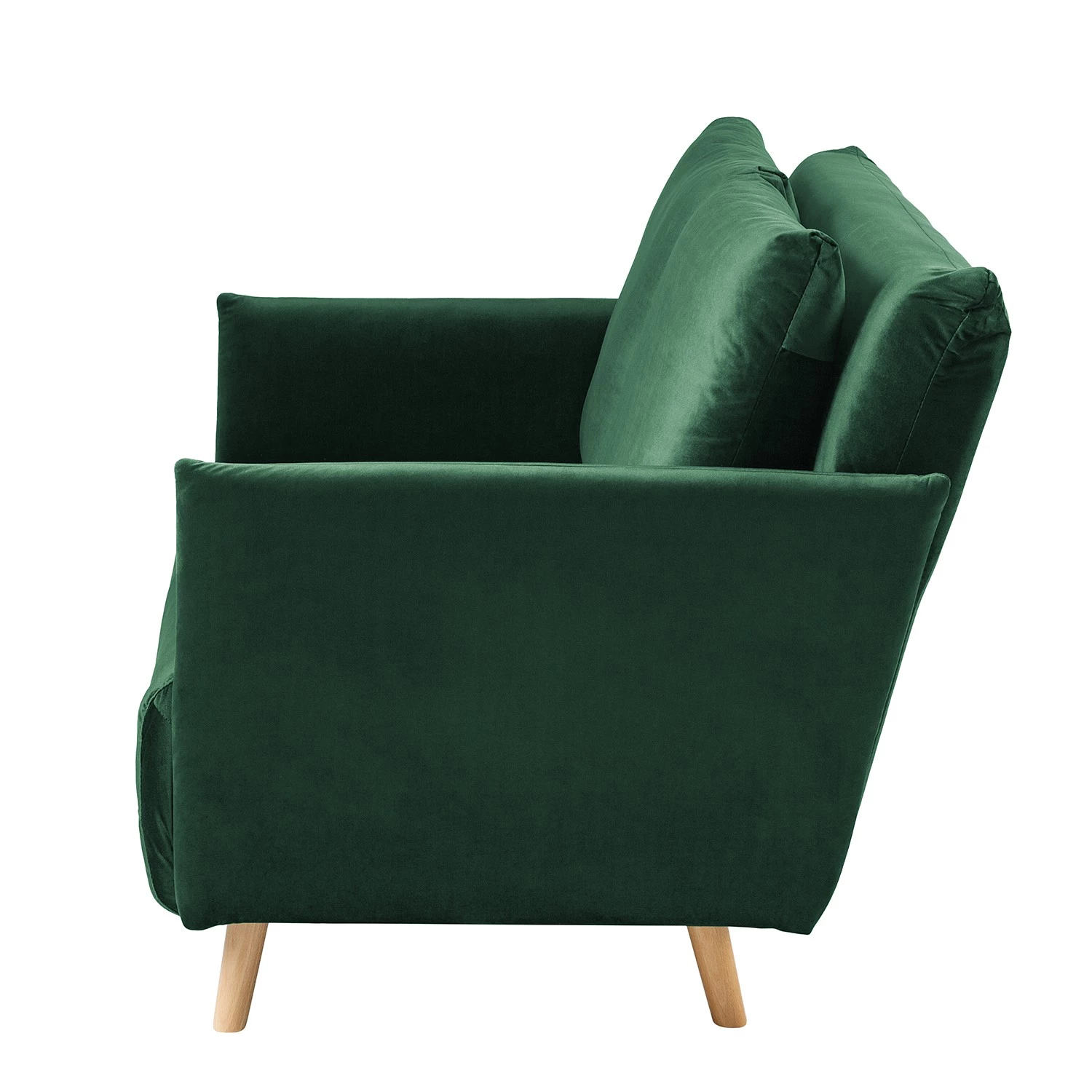 Jack & Alice Canapé convertible Lobau II - Velours - Vert foncé 8 Jack & Alice Canapé convertible Lobau II - Velours - Vert foncé – Image 6