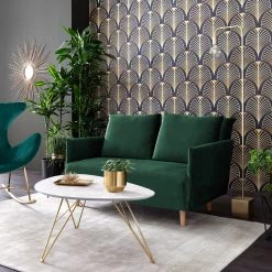 Jack & Alice Canapé convertible Lobau II - Velours - Vert foncé 22 Jack & Alice Canapé convertible Lobau II - Velours - Vert foncé -Meubles de salon Soldes 1000176648 200408 14175800001 MOOD DETAILS P000000001000176648 mood