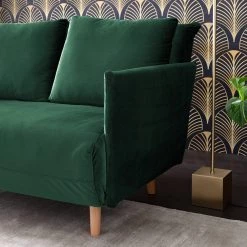 Jack & Alice Canapé convertible Lobau II - Velours - Vert foncé 32 Jack & Alice Canapé convertible Lobau II - Velours - Vert foncé -Meubles de salon Soldes 1000176648 200408 14181300005 DETAILS P000000001000176648