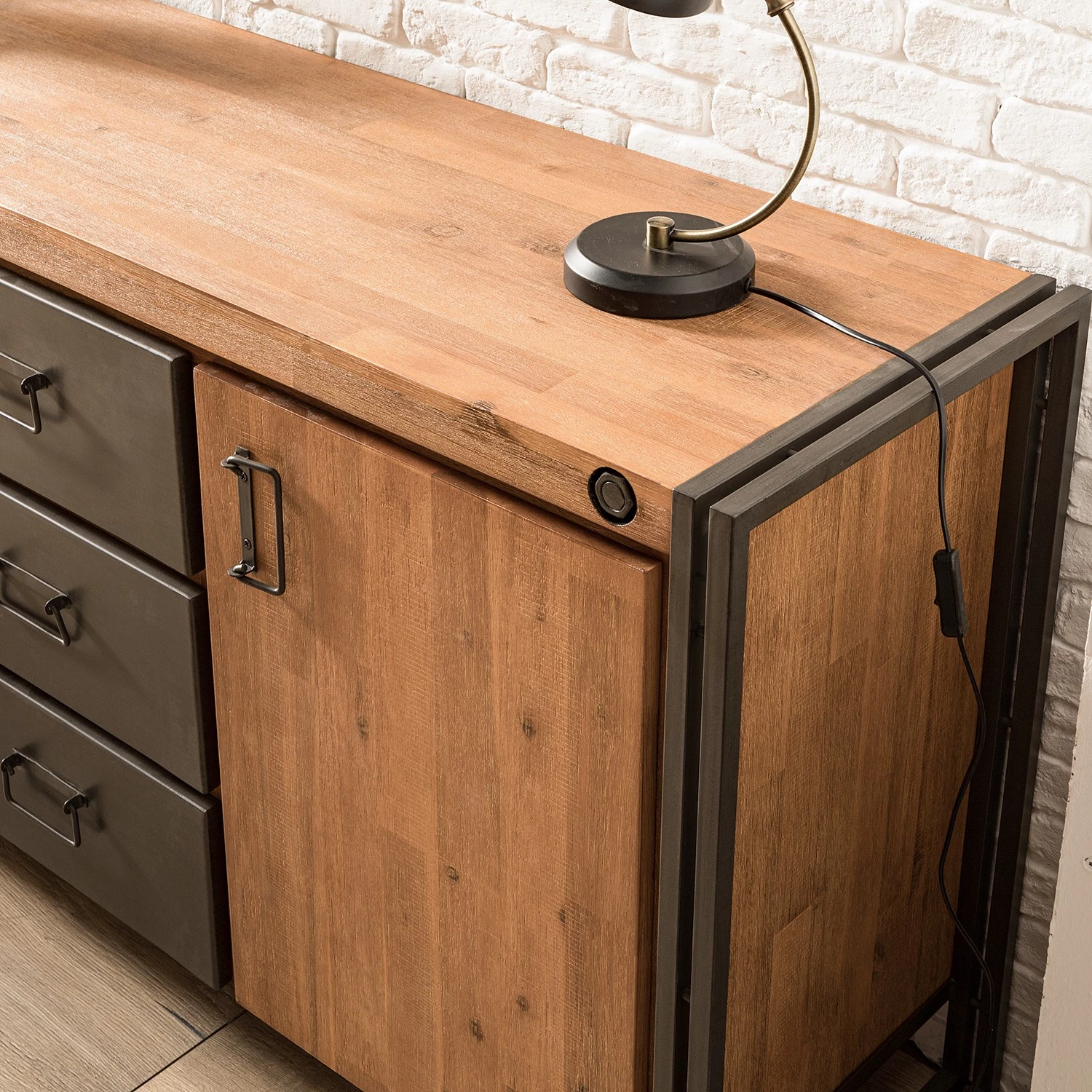 Ars manufacti Enfilade Manchester IV - Acacia massif / Métal - Acacia / Anthracite 8 Ars manufacti Enfilade Manchester IV - Acacia massif / Métal - Acacia / Anthracite – Image 6