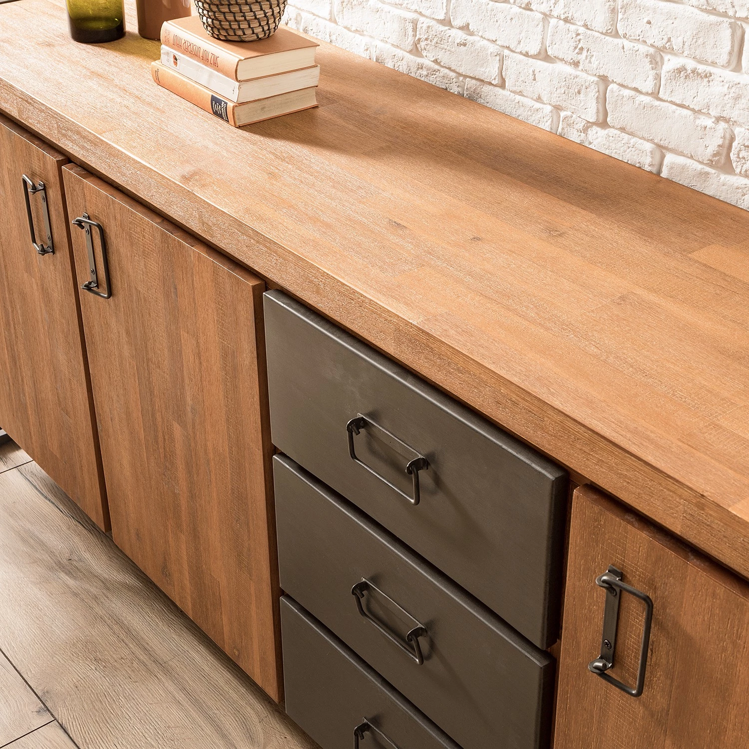 Ars manufacti Enfilade Manchester IV - Acacia massif / Métal - Acacia / Anthracite 9 Ars manufacti Enfilade Manchester IV - Acacia massif / Métal - Acacia / Anthracite – Image 7