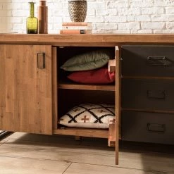 Ars manufacti Enfilade Manchester IV - Acacia massif / Métal - Acacia / Anthracite 24 Ars manufacti Enfilade Manchester IV - Acacia massif / Métal - Acacia / Anthracite -Meubles de salon Soldes 1000176686 200320 14040200009 DETAILS P000000001000176686