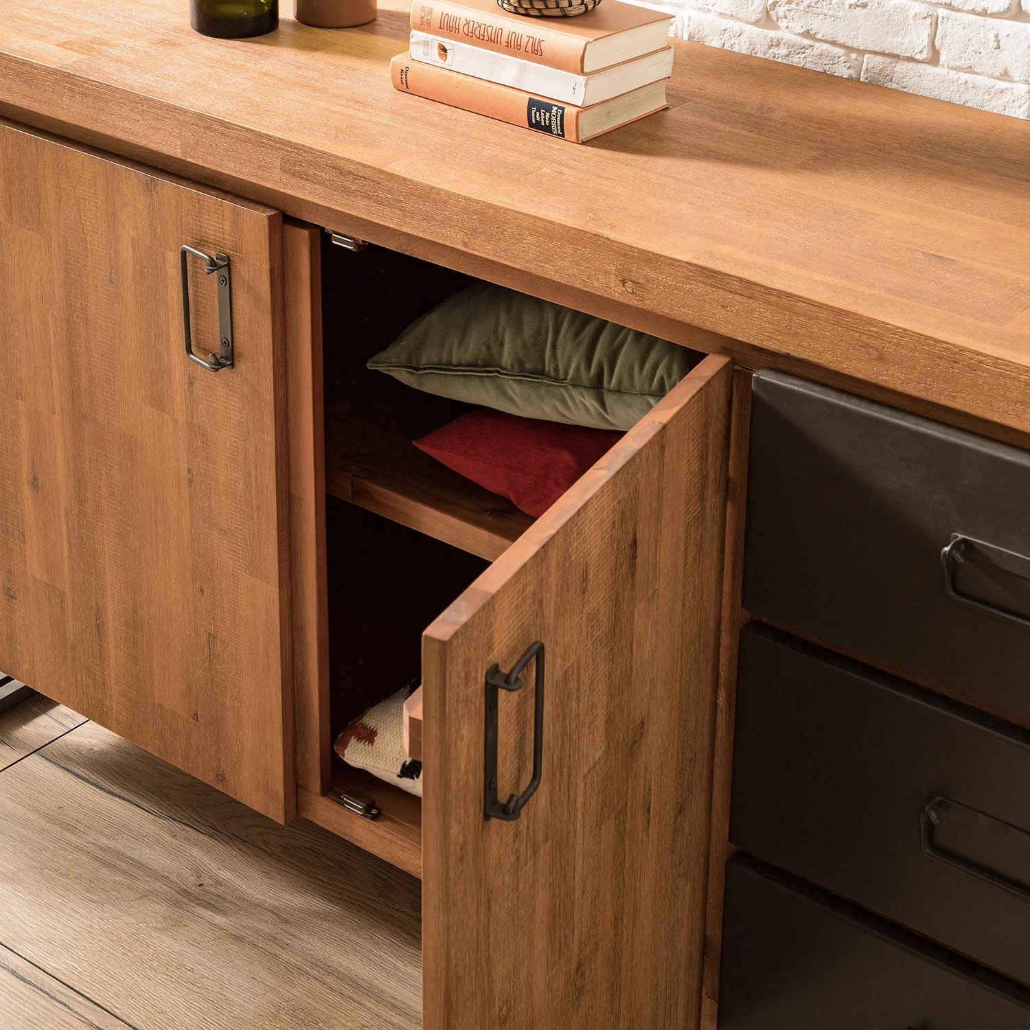 Ars manufacti Enfilade Manchester IV - Acacia massif / Métal - Acacia / Anthracite 12 Ars manufacti Enfilade Manchester IV - Acacia massif / Métal - Acacia / Anthracite – Image 10