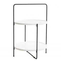 Mørteens Bout de canapé Luki - Blanc mat / Noir