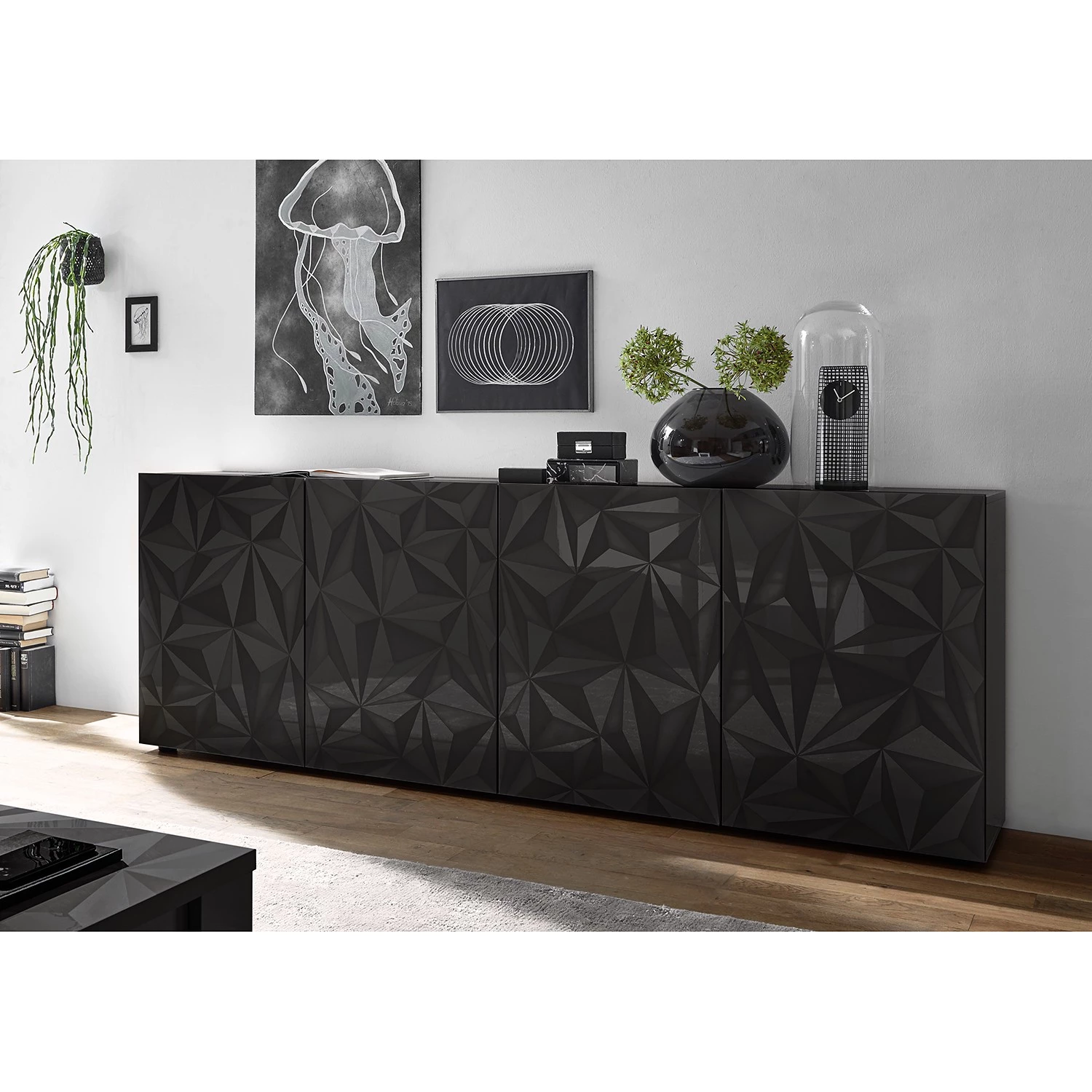 LC Spa Buffet Prisma I - Anthracite brillant - Largeur : 241 cm 4 LC Spa Buffet Prisma I - Anthracite brillant - Largeur : 241 cm – Image 2