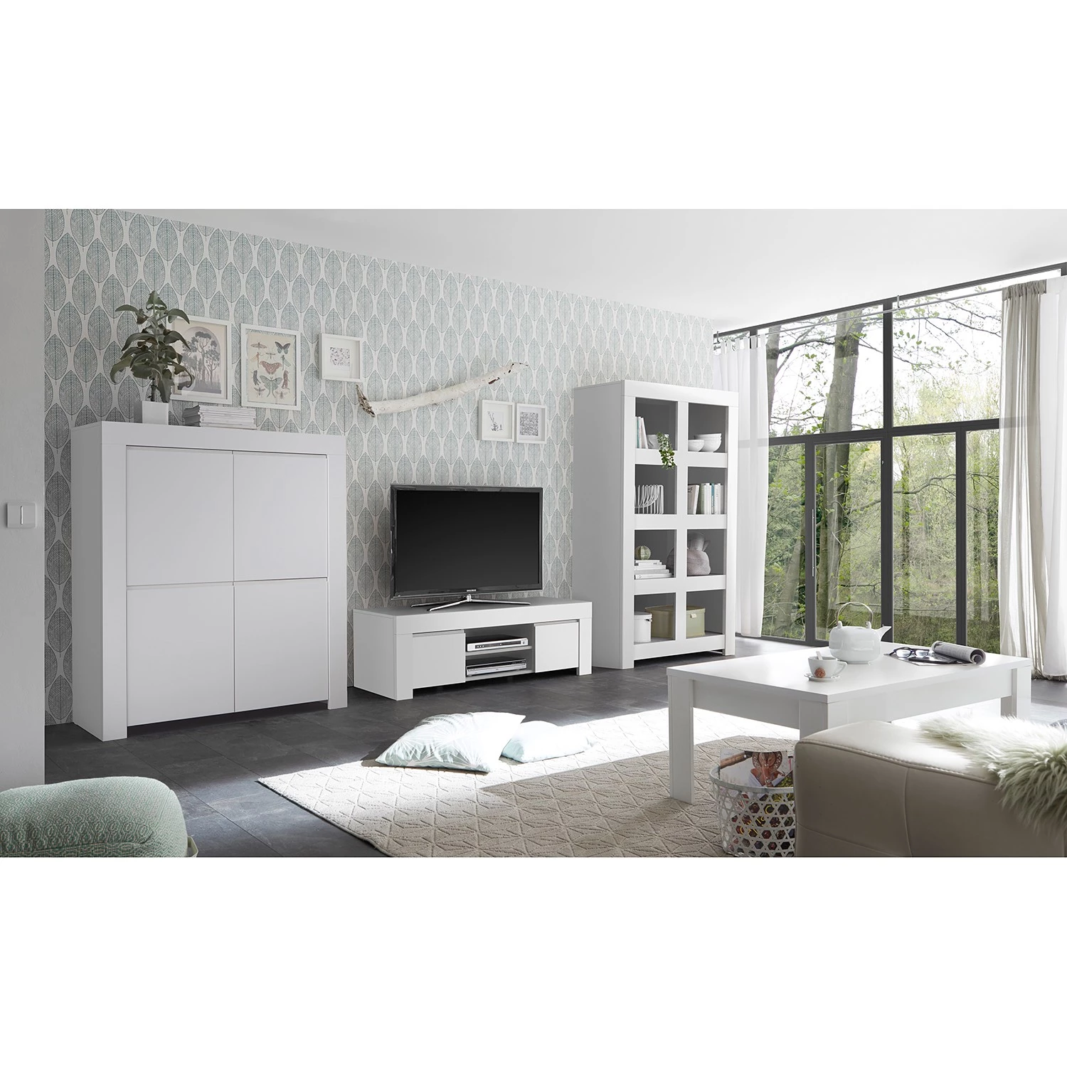 LC Spa Meuble TV Firenze - Blanc mat 6 LC Spa Meuble TV Firenze - Blanc mat – Image 4