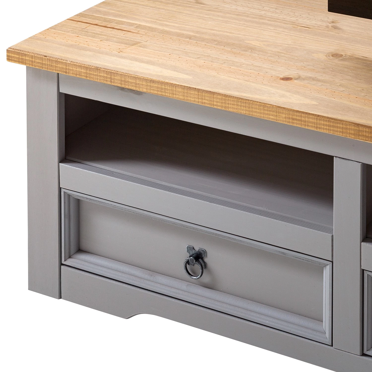 Maison Belfort Meuble TV Finca Rustica II - Pin massif - Pin gris 10 Maison Belfort Meuble TV Finca Rustica II - Pin massif - Pin gris – Image 8