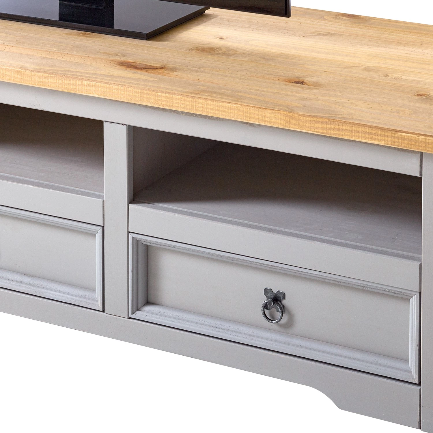 Maison Belfort Meuble TV Finca Rustica II - Pin massif - Pin gris 9 Maison Belfort Meuble TV Finca Rustica II - Pin massif - Pin gris – Image 7