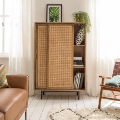 Ars manufacti Buffet haut Vina - Manguier massif / Rotin - Manguier / Noir 25 Ars manufacti Buffet haut Vina - Manguier massif / Rotin - Manguier / Noir -Meubles de salon Soldes 1000178071 200324 13412400002 MOOD DETAILS P000000001000178071 mood
