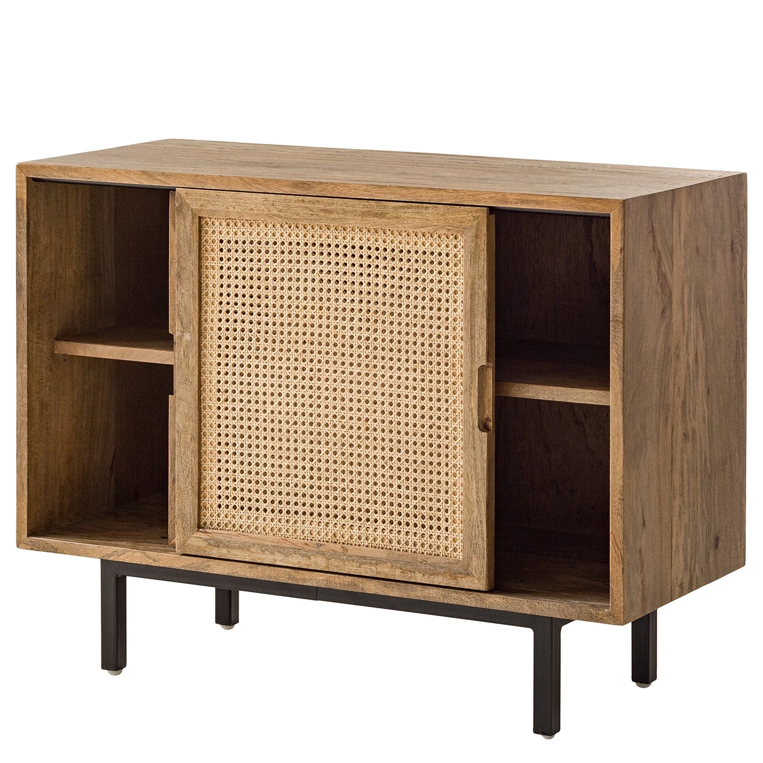 Ars manufacti Buffet Vina II - Manguier massif / Rotin - Manguier / Noir 10 Ars manufacti Buffet Vina II - Manguier massif / Rotin - Manguier / Noir – Image 8